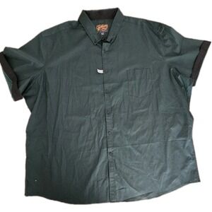 Johnny Bigg Men Blue 6XL Casual Short Sleeve Button Up Jarrow Emerald New WT